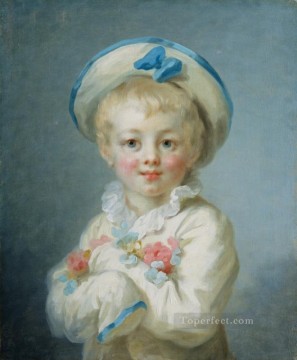  Honore Oil Painting - A Boy as Pierrot Jean Honore Fragonard
